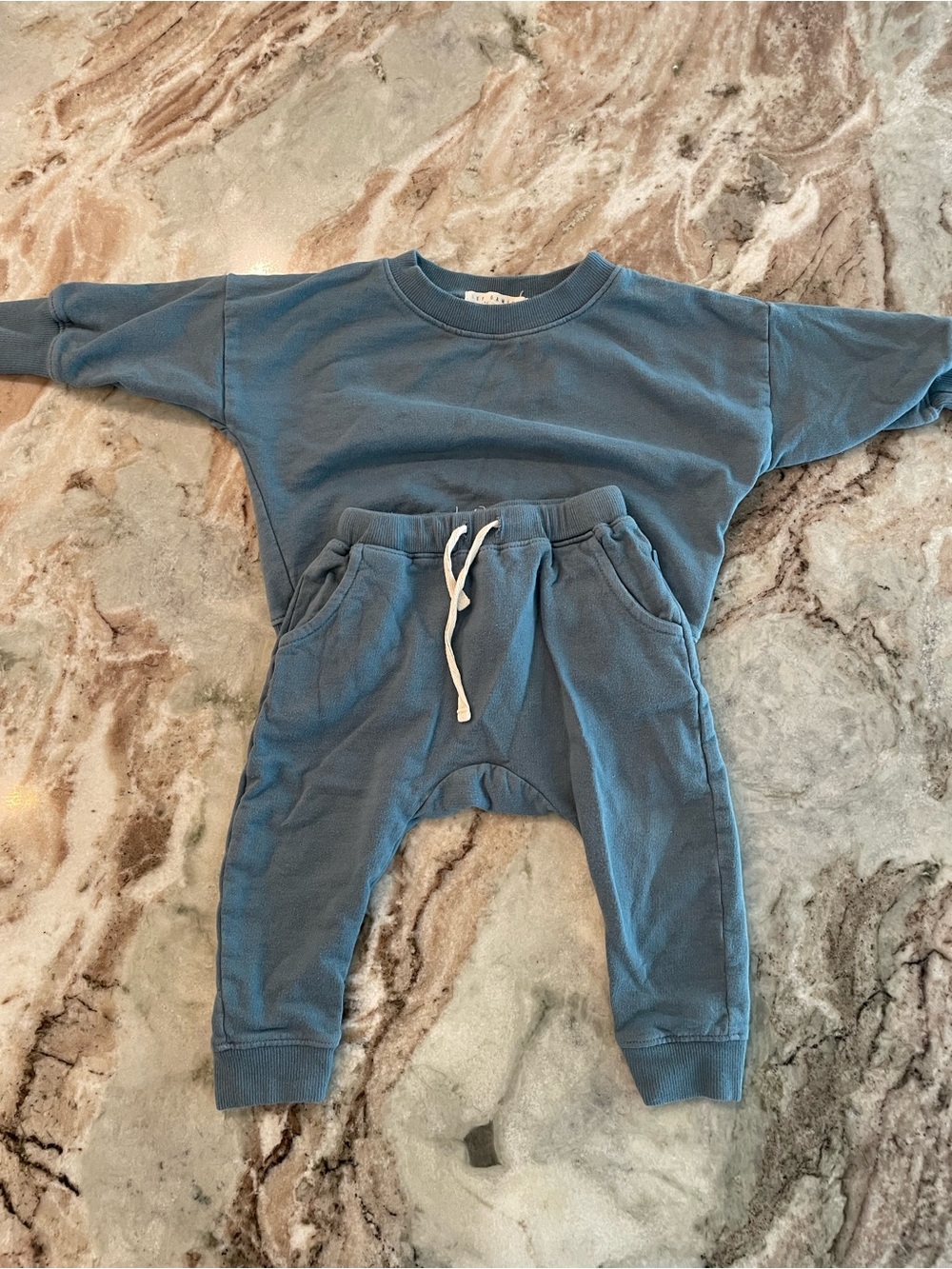 Les Gamins Boutique Sweatshirt Jogger Set 6-12 Months Cotton Made in USA